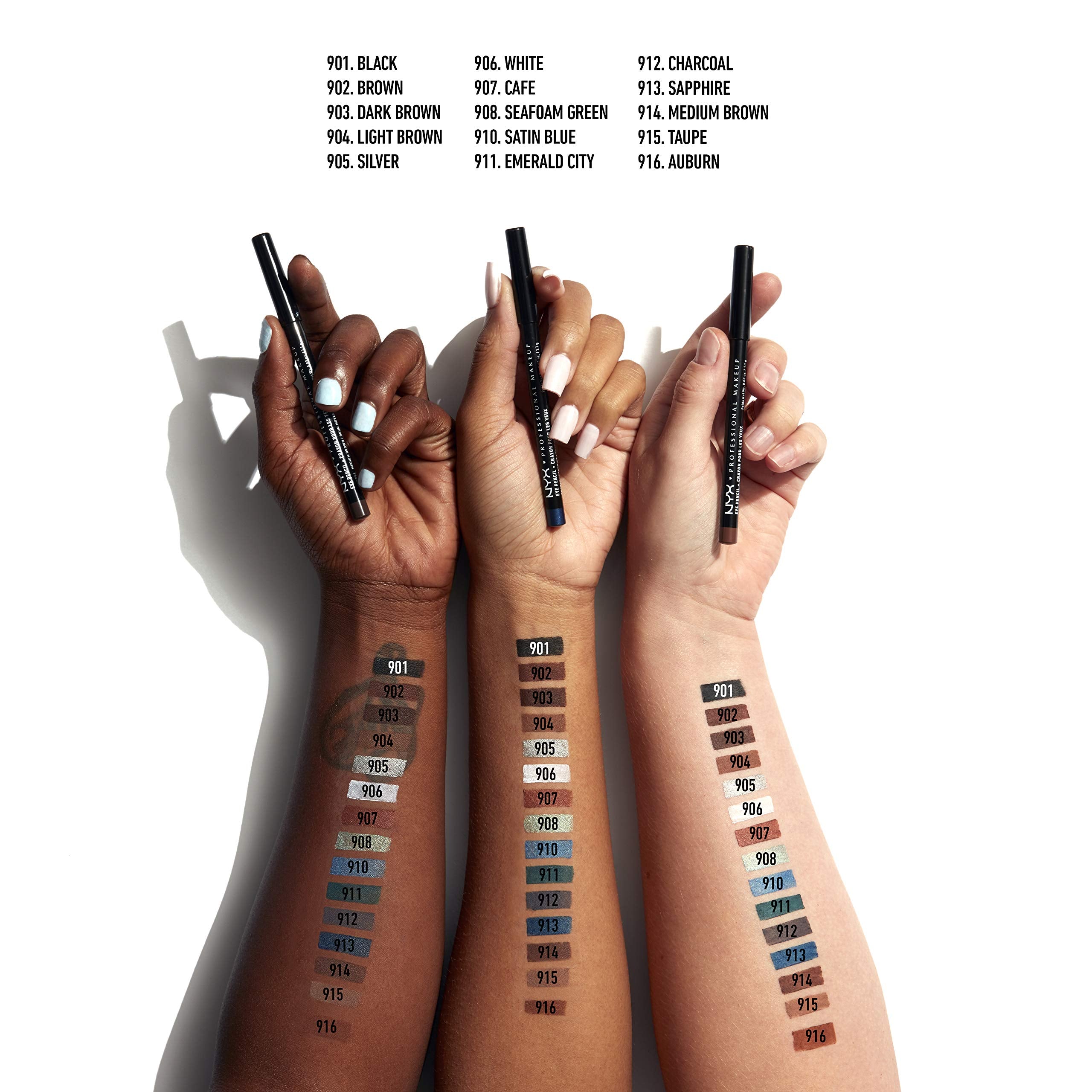 NYX PROFESSIONAL MAKEUP Slim Eye Pencil, Eyeliner Pencil - Black Brown